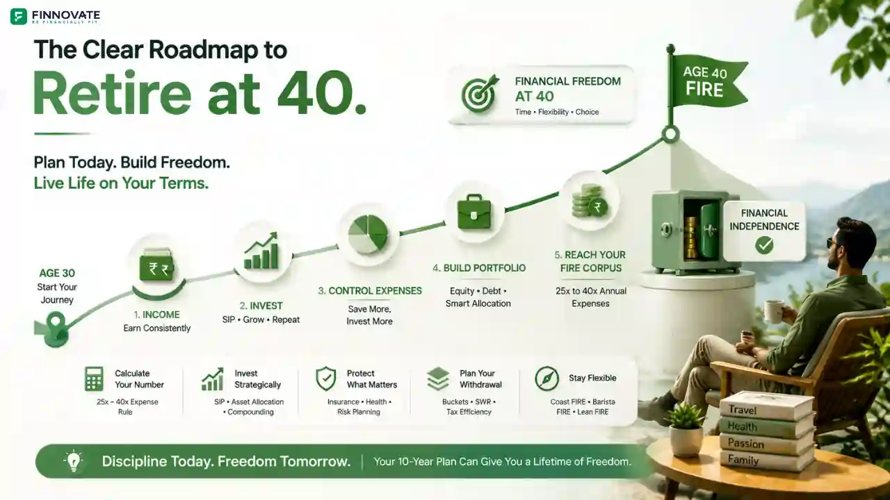How to Retire at 40 in India: Corpus, FIRE Roadmap and Investment Plan