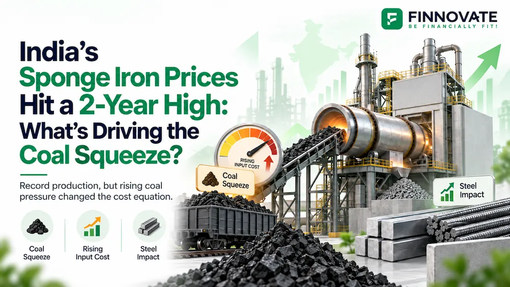 India sponge iron prices hitting a two-year high as costly coal, tighter industrial supply and stronger DRI demand create pressure across the steel supply chain.