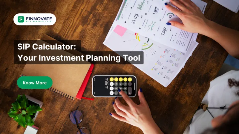 SIP calculator interface showing goal-based investment planning projection