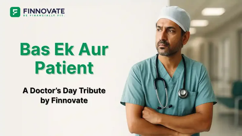 Emotional tribute video to Indian doctors for Doctors' Day 2025 by Finnovate, showing a doctor's real-life sacrifice.