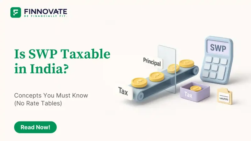 Illustration of SWP Taxable in India Blog banner