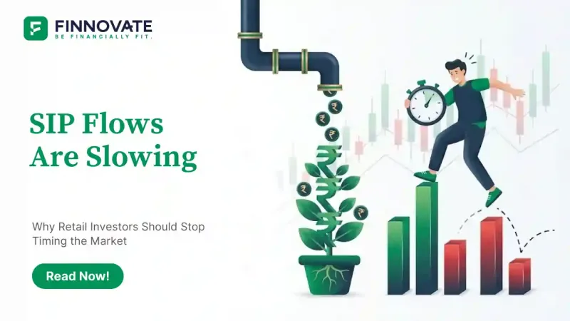 SIP discipline vs market timing in India - 3D illustration showing steady SIP investing and risky timing attempts