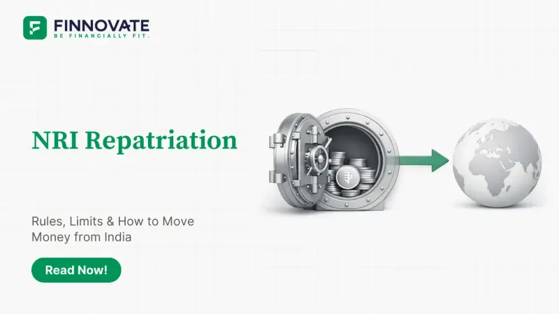 3D illustration showing repatriation of money from India abroad, explaining NRI repatriation rules and limits.