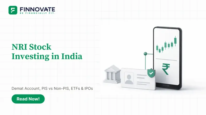 3D illustration of NRI demat setup and PIS vs non-PIS structure for investing in Indian stocks, ETFs and IPOs.