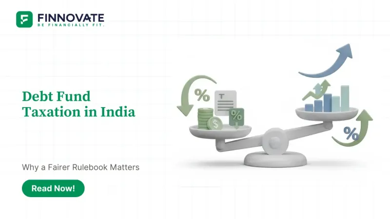 3D illustration showing debt mutual funds seeking fair tax treatment to support balanced asset allocation in India