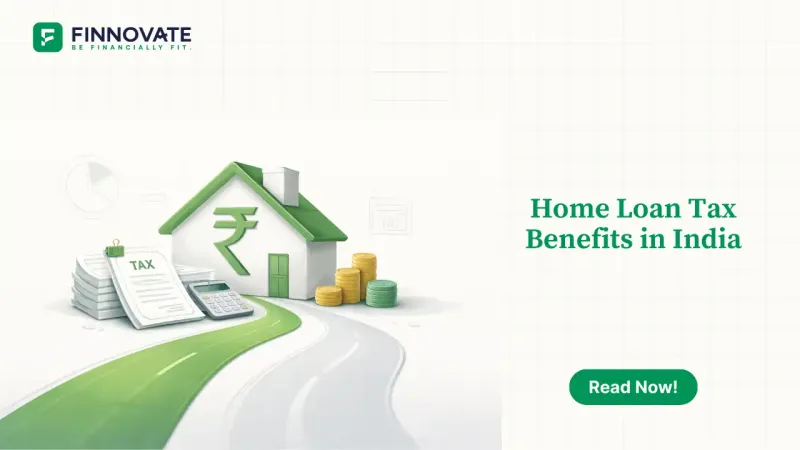 Home loan tax benefits in India for FY 2025–26 showing Section 24(b), 80C, 80EE and old vs new tax regime concept.