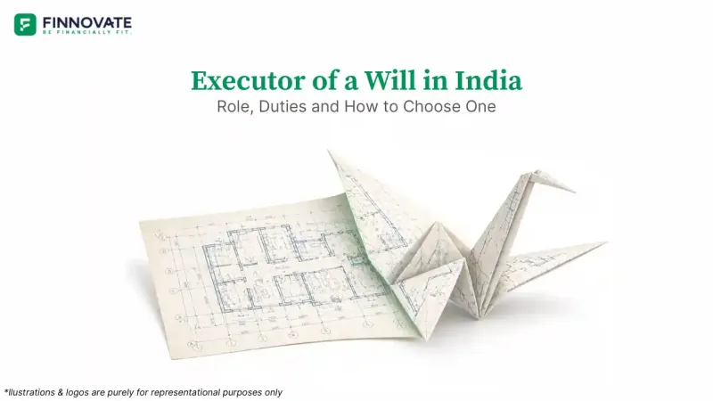 Architectural blueprint folding into an origami crane, symbolising how an executor turns a Will into action.